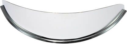 Chrome 7-inch headlight visor for engine by Bill's Exhausts, featuring a shiny chrome finish and mounting hardware.