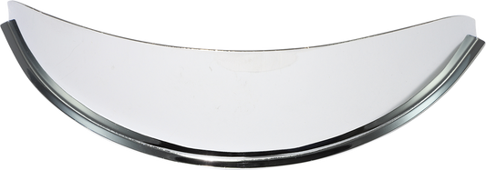 Chrome 7-inch headlight visor for engine by Bill's Exhausts, featuring a shiny chrome finish and mounting hardware.