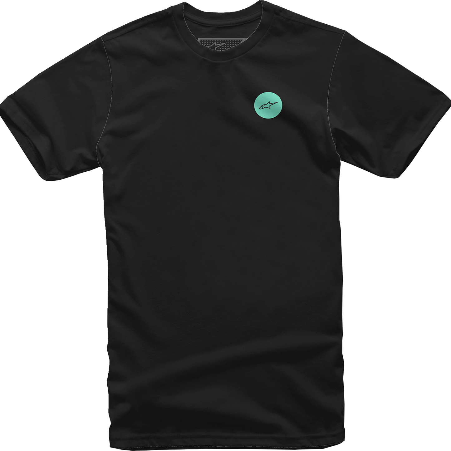 Black Alpinestars Faster T-Shirt in 2XL, featuring the Alpinestars logo and design details, displayed on a plain background.