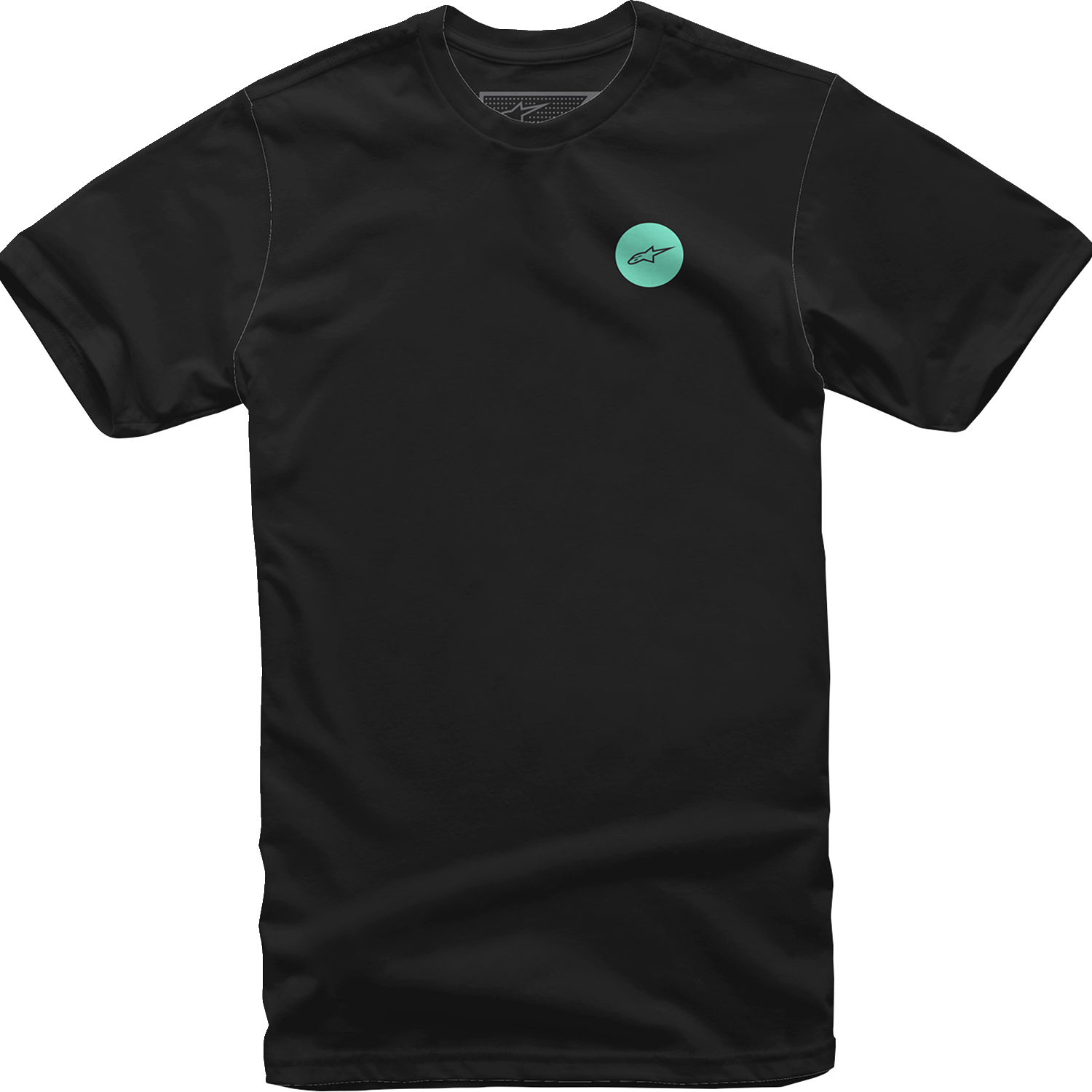 Black Alpinestars Faster T-Shirt in 2XL, featuring the Alpinestars logo and design details, displayed on a plain background.