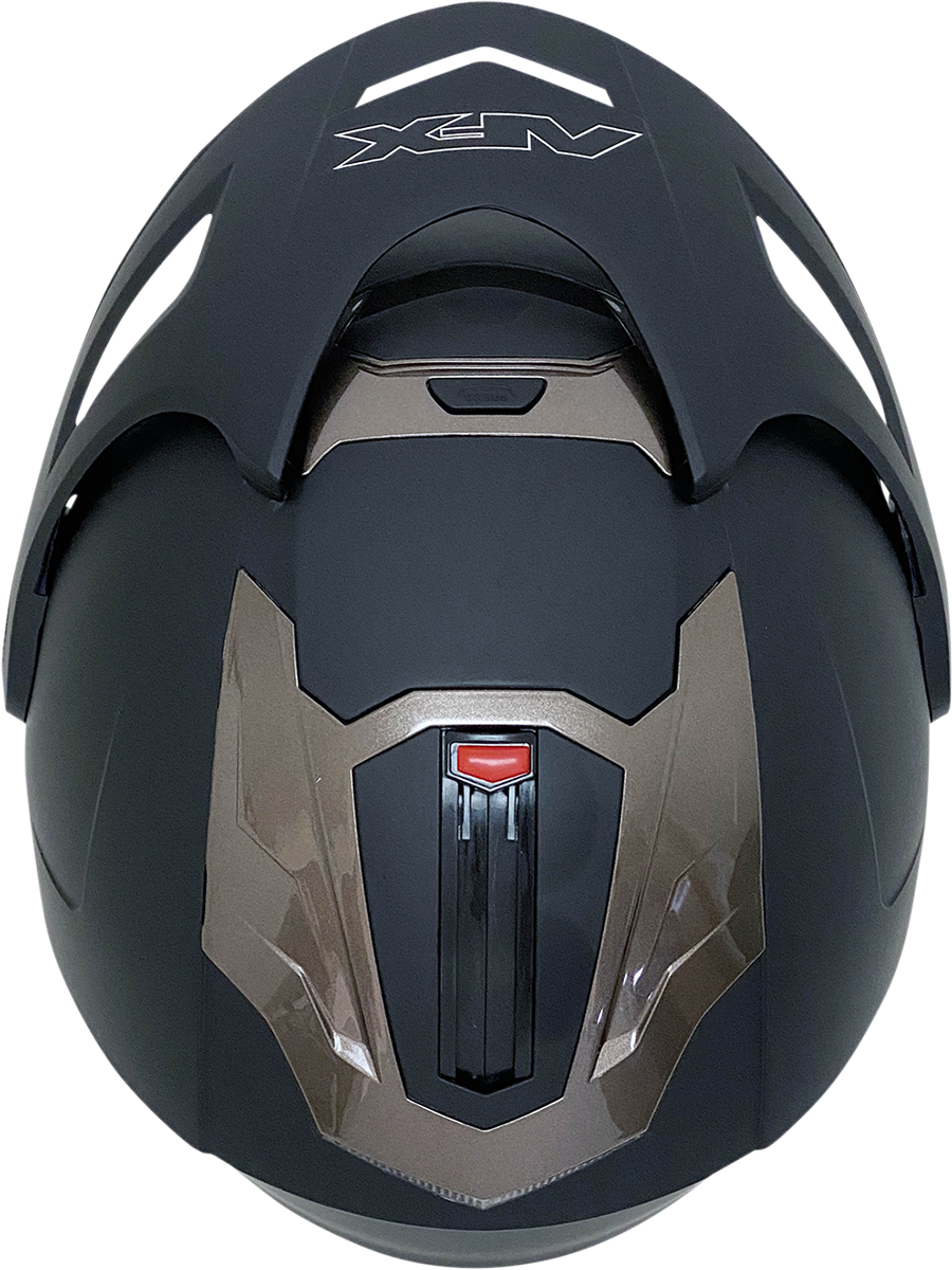 Bill's Exhausts AFX FX-50 matte black motorcycle helmet in 2XL size, featuring a sleek, aerodynamic design.