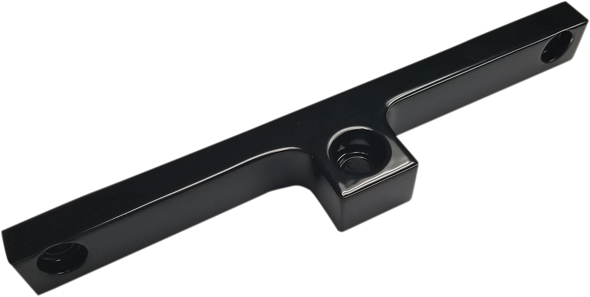 Black headlight mount for FXFB and FXFBS Harley Davidson models by Drag Specialties, part #2001-1873.