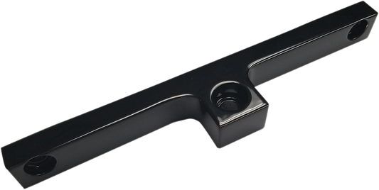 Black headlight mount for FXFB and FXFBS Harley Davidson models by Drag Specialties, part #2001-1873.