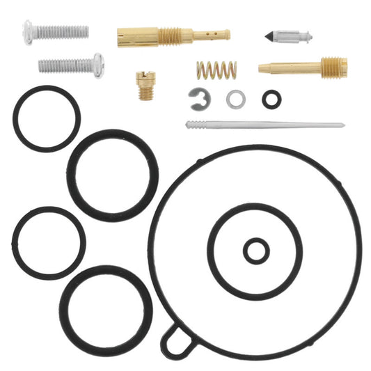 QuadBoss carburetor repair kit for Honda TRX90 SporTrax (1993-1998), includes gaskets and parts for engine maintenance.