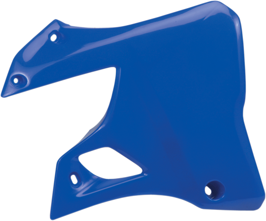 Blue ACERBIS radiator shrouds for YZ125/250 1996-2001 motorcycle, body parts, with brand details visible.