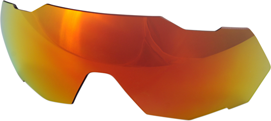 Bill's Exhausts 100% Speedtrap Lens with red mirror finish, designed for high-performance motorcycle helmets and visors.