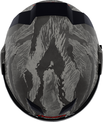 Bill's Exhausts ICON Airflite™ helmet in gray with tiger's blood design, small size, featuring MIPS® safety technology.