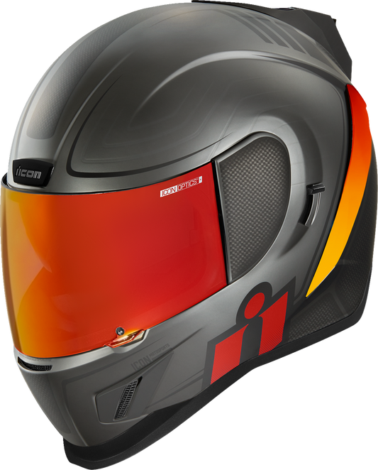 Red ICON Airform™ helmet in XS size, featuring a sleek design with the Resurgent pattern, displayed on a neutral background.