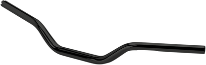 Black BILTWELL Tracker Mid Oversized Handlebars for motorcycles, featuring a sleek design and sturdy construction.