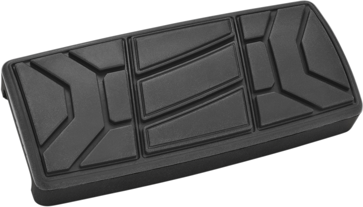 CanAm brake pedal cover by Bill's Exhausts, chrome finish, designed for CanAm engine brake pedal, with textured surface for grip.