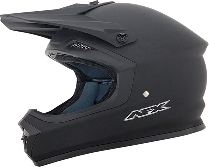 Bill's Exhausts AFX FX-15 helmet in matte black, XS size, featuring a sleek aerodynamic design and secure chin strap.
