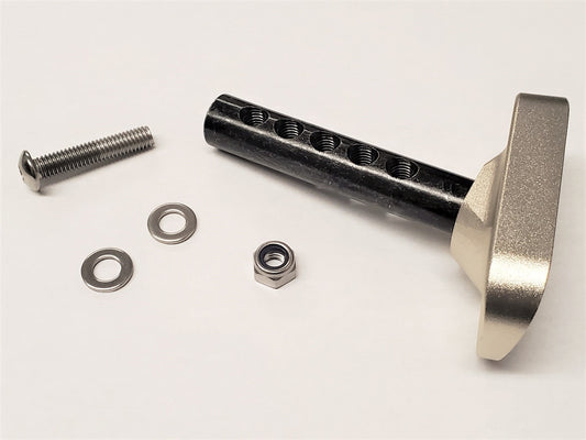 Warp9Racing adjustable kickstand foot for motorcycles, providing stable support and easy height adjustment.