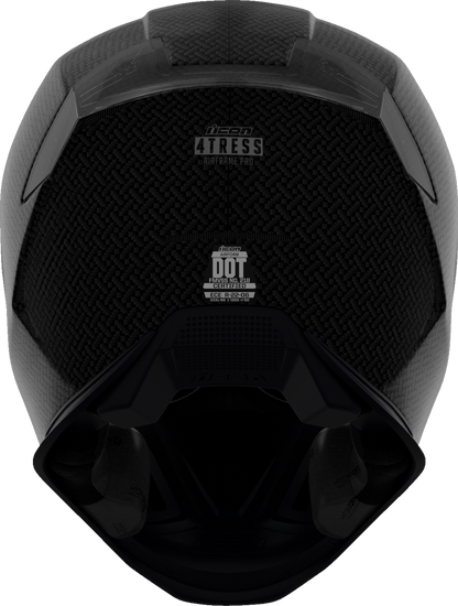 Black ICON Airframe Pro™ helmet in small size with carbon shell, featuring a sleek aerodynamic design and ventilation vents.