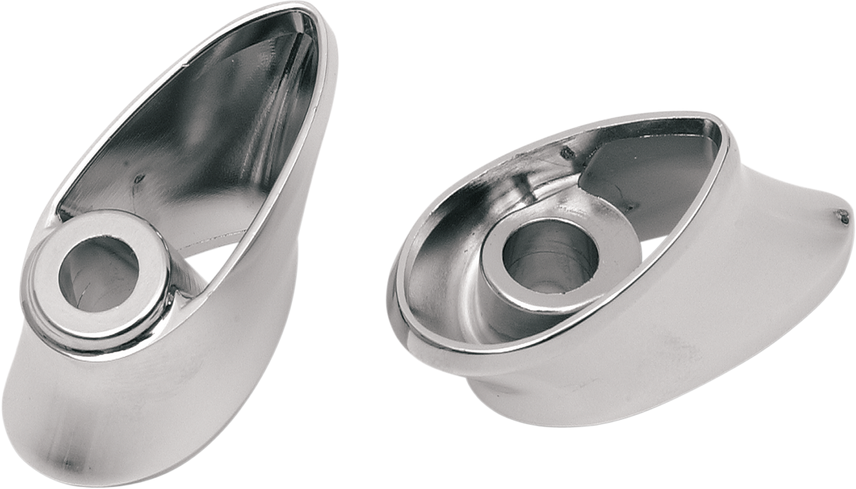 Rear turn signal bracket for motorcycle by Drag Specialties, part 20-6578-B, shown in black metal finish.