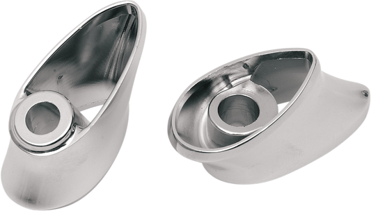 Rear turn signal bracket for motorcycle by Drag Specialties, part 20-6578-B, shown in black metal finish.