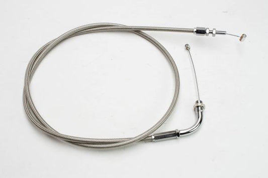 MOTION PRO Armor Coat Throttle Pull Cable Part #62-0346 with protective coating and metal fittings, suitable for motorcycle throttle systems.