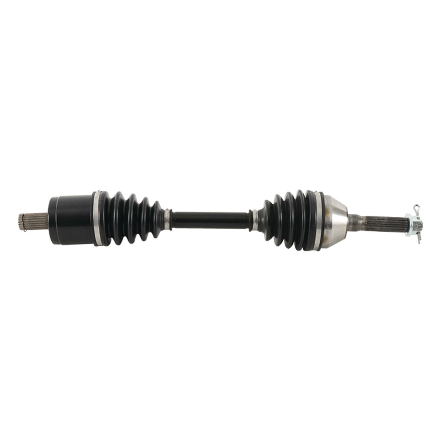ALL BALLS OEM-fit axle for enhanced durability, shown in the image with metal construction and precise fitment features.
