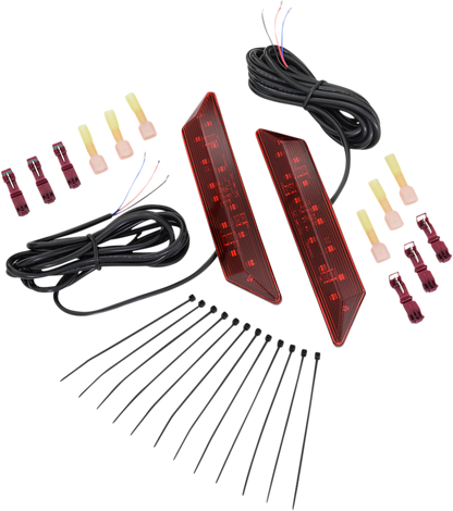 Can-Am SHOW CHROME front and rear fender lights for engine, with chrome finish, by Bill's Exhausts.