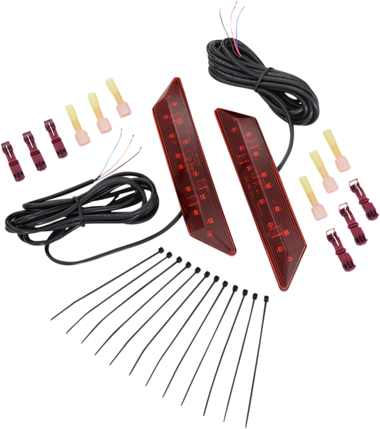 Can-Am SHOW CHROME front and rear fender lights for engine, with chrome finish, by Bill's Exhausts.