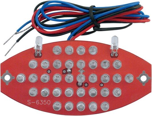 DRAG SPECIALTIES Replacement Cateye LED Board 28-6043LED-A with electronic components on a circuit board for motorcycle lighting.