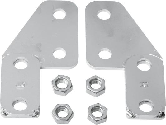 Drag Specialties license plate bar eliminator for '99-'08 Harley FLT/FLHT motorcycles, shown on a black motorcycle rear end.