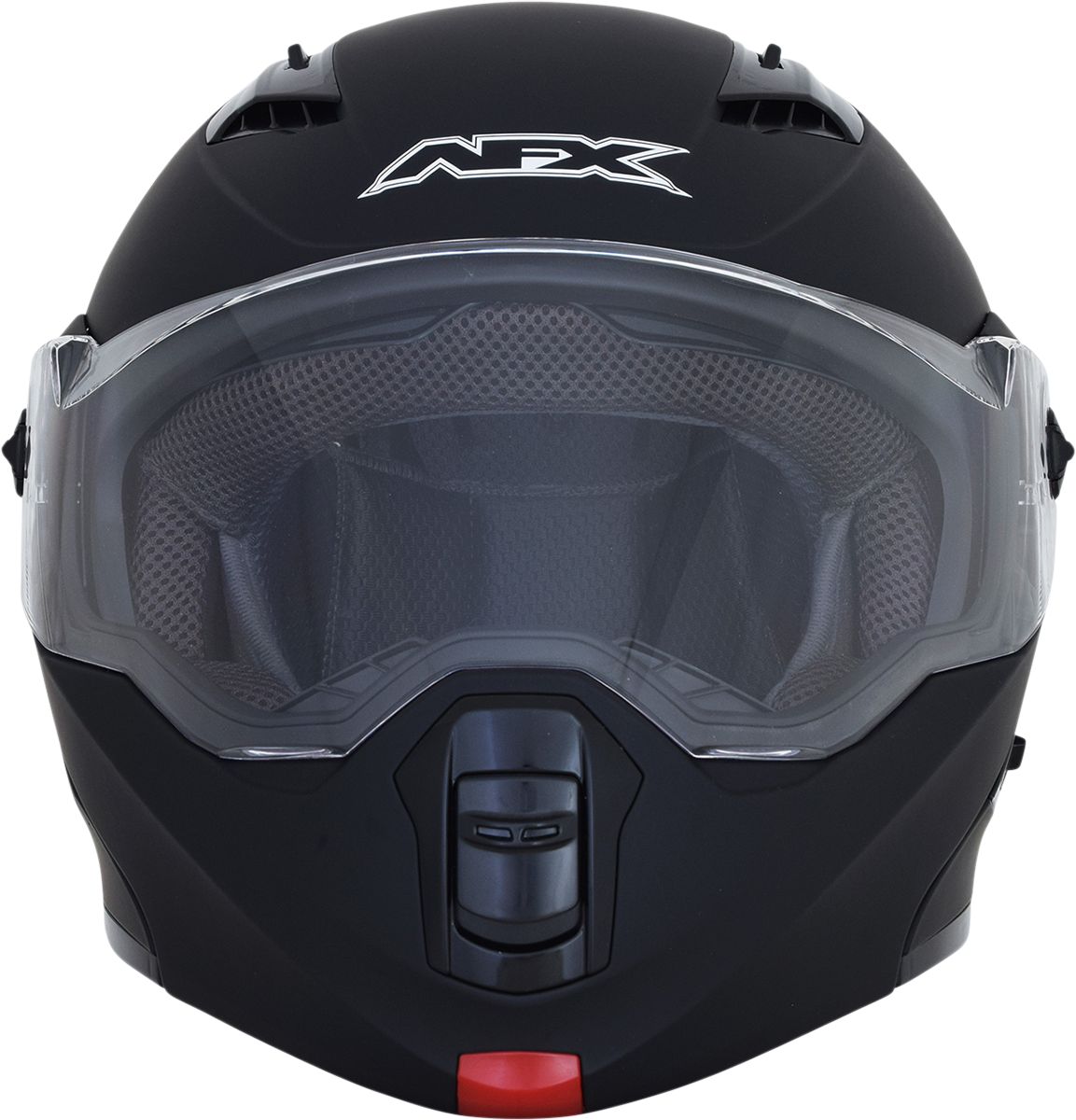 Matte black AFX FX-111 motorcycle helmet in 2XL size, featuring a sleek design and full face coverage.