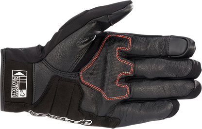 Alpinestars Honda SMX Z Drystar® motorcycle gloves in black and bright red, size XL, with reinforced knuckles and adjustable wrist straps.