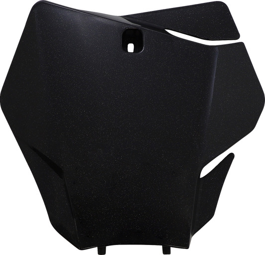 A black Acerbis front number plate for motorcycles, featuring a sleek body design with the product code 2872767440.