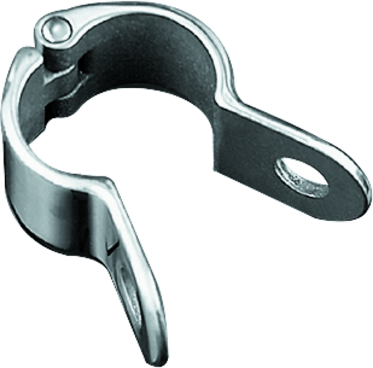 Kuryakyn Magnum Quick Clamp 1-1/4 inch chrome for powersports, showing easy mounting design for motorcycles or ATVs.
