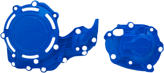 Blue Acerbis X-Power body cover kit for Yamaha motorcycles, designed for durability and a sleek look.