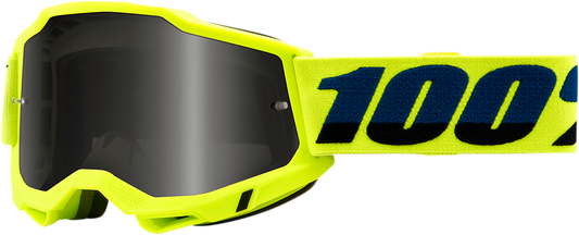 100% Accuri 2 Sand Goggles - Fluo Yellow - Smoke 50020-00003 - Howling Moto