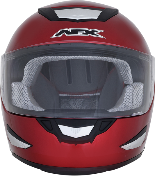 Bill's Exhausts AFX FX-99 helmet in wine red, large size, with a sleek aerodynamic design and clear visor.