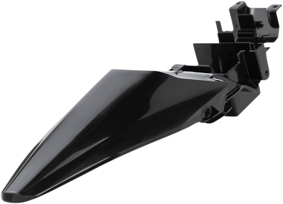 A black ACERBIS rear fender body part for motorcycles, designed for durability and a sleek finish.