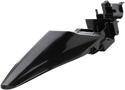 A black ACERBIS rear fender body part for motorcycles, designed for durability and a sleek finish.