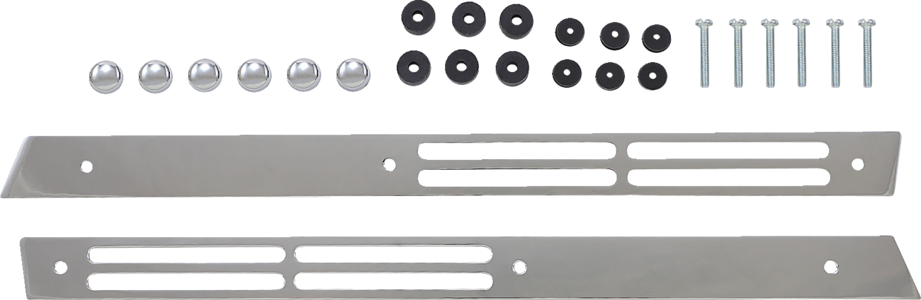 Chrome SHOW CHROME Marker Light Grille for engine, designed by Bill's Exhausts, featuring a sleek chrome finish and sturdy construction.