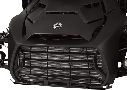Show chrome engine scuff plate 41-407 by Bill's Exhausts, featuring a polished chrome finish and durable construction.