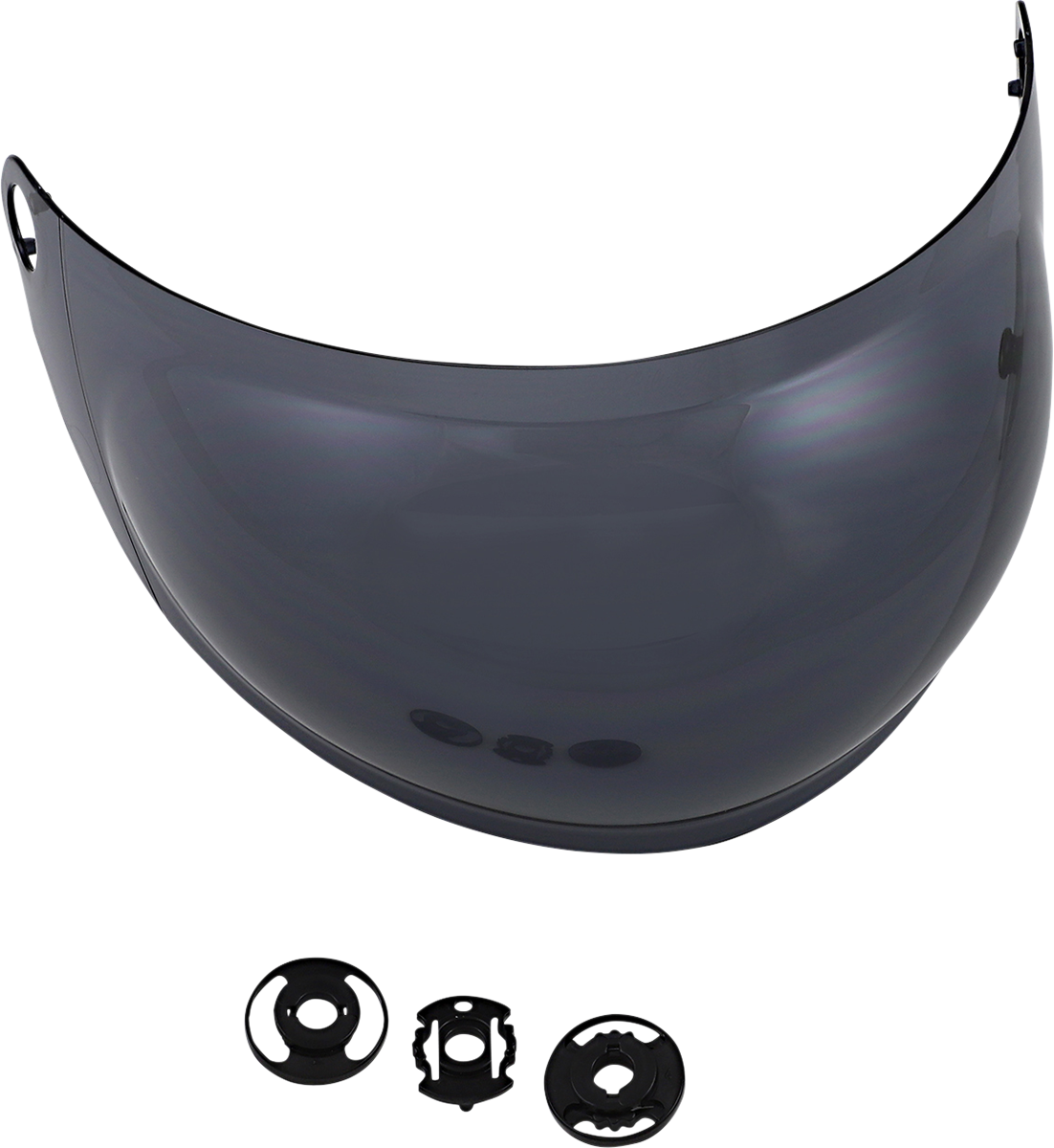 Biltwell Gringo S Gen 2 motorcycle helmet shield in smoke bubble design, compatible with Biltwell helmets.