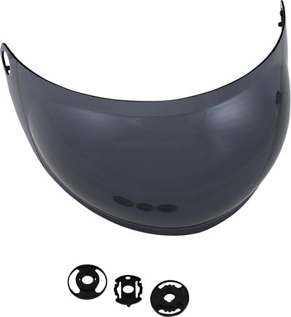 Biltwell Gringo S Gen 2 motorcycle helmet shield in smoke bubble design, compatible with Biltwell helmets.