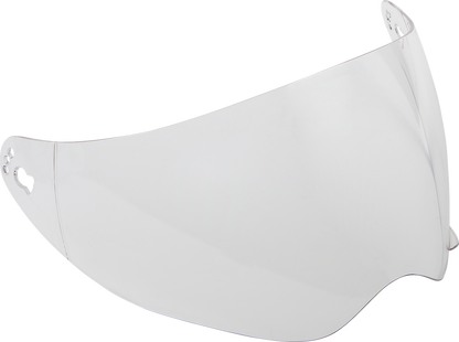Clear AFX FX-37X helmet shield from Bill's Exhausts showing its transparent design and secure attachment features.
