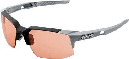 100% Speedcoupe Sunglasses - Stone Gray - Coral Mirror 61031-289-79 - Howling Moto