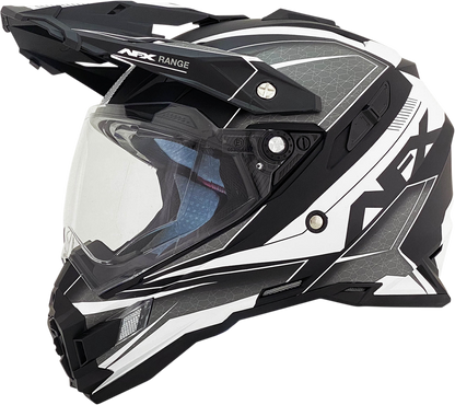 Matte black AFX FX-41 motorcycle helmet in XL size with range design, featuring a sleek aerodynamic shape and clear visor.