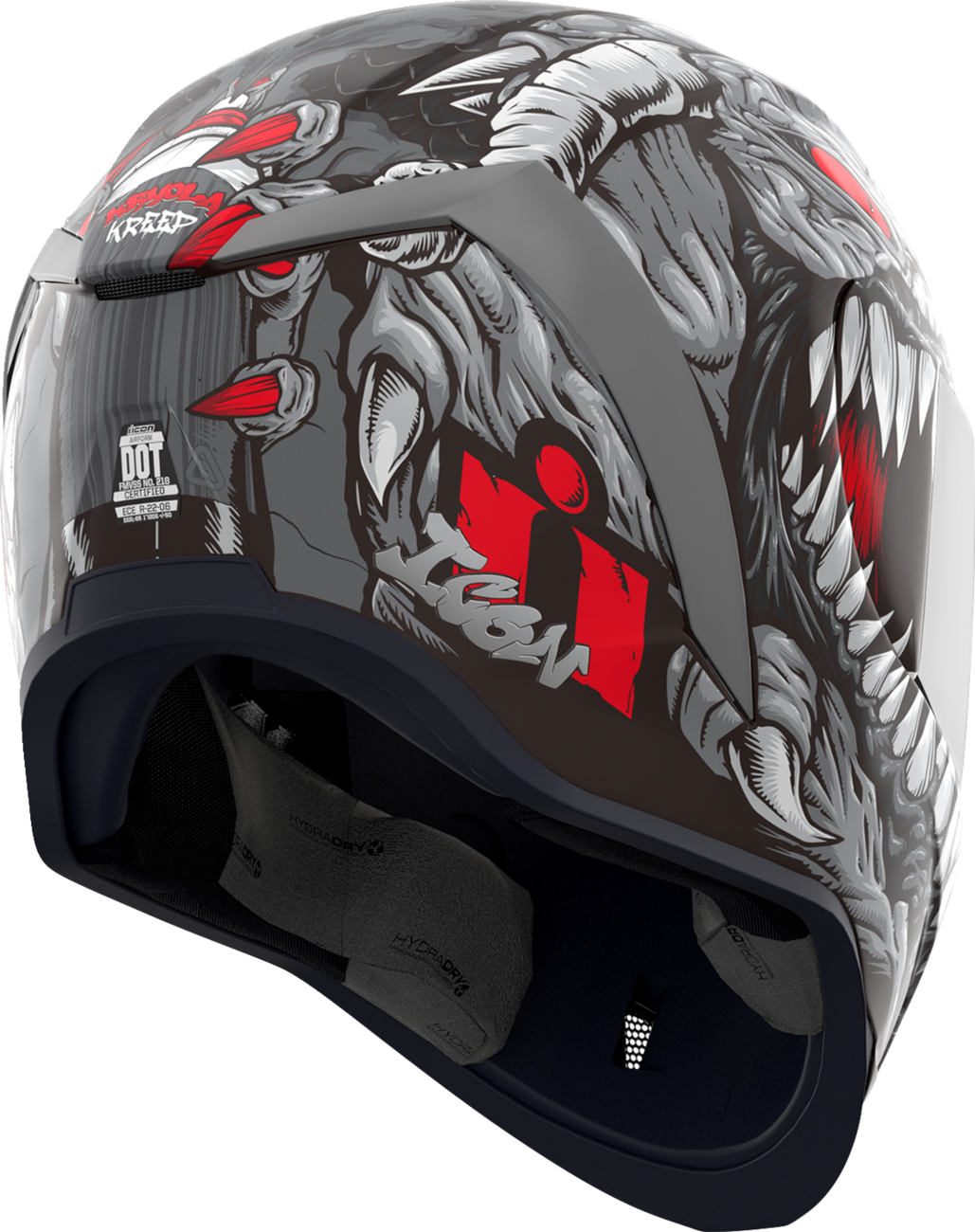 Bill's Exhausts ICON Airform™ Helmet Kryola Kreep MIPS® Silver small helmet with sleek design and ventilation features.