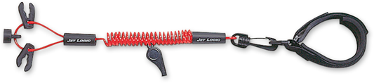 Red and black AIRHEAD SPORTS GROUP Ultimate water lanyard by Bill's Exhausts with adjustable strap and secure clip.