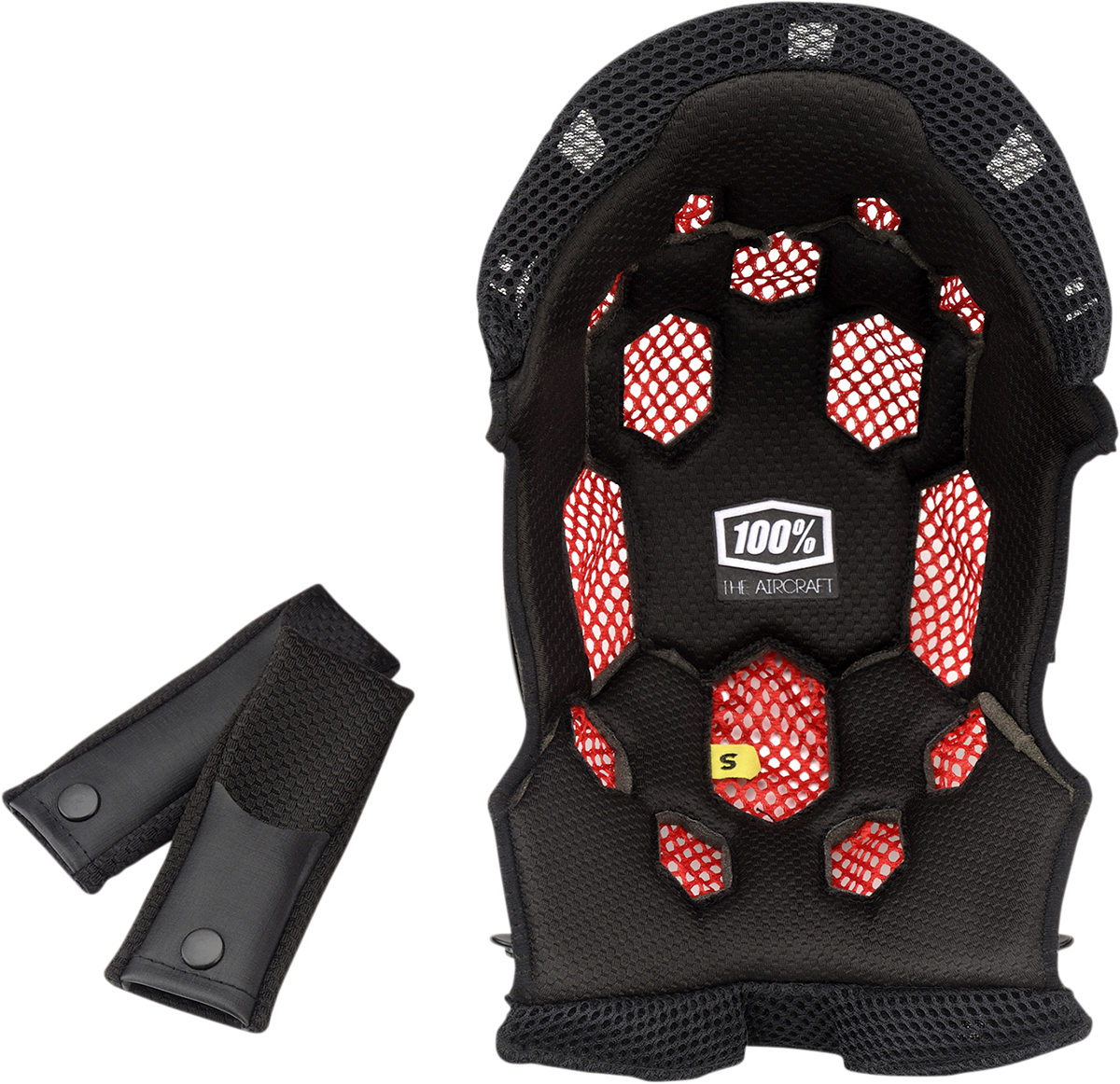 Bill's Exhausts 100% Aircraft Liner Large 89007-00005 helmet parts in black, showing the durable interior liner component.