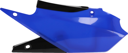 Acerbis blue and black side panels for Yamaha YZF250/450 2019-2023 motorcycle, mounted on the bike's body.