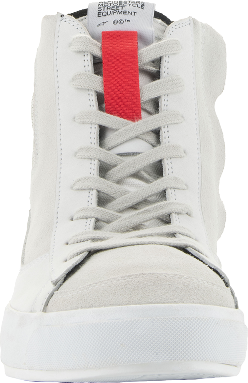Alpinestars Stated Shoes in white and gray, US 10.5, featuring a sleek design and sporty style.
