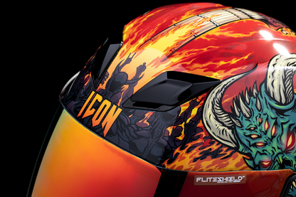 Red ICON Airflite™ MIPS® helmet in medium size with sleek design, featuring ventilation and safety features.