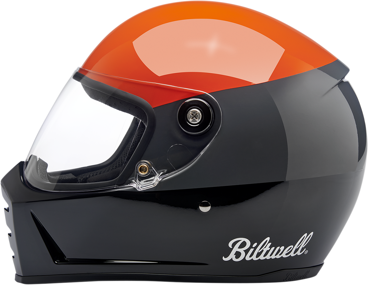 BILTWELL Lane Splitter Helmet - Gloss Podium Orange/Gray/Black - Medium 1004-550-103 - Howling Moto
