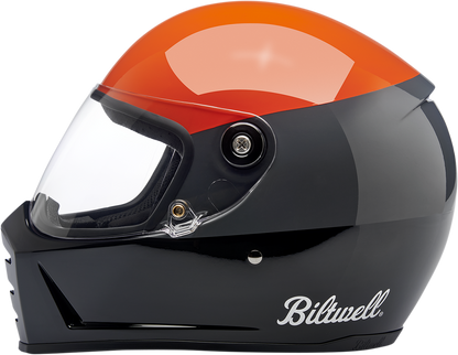 BILTWELL Lane Splitter Helmet - Gloss Podium Orange/Gray/Black - Medium 1004-550-103 - Howling Moto