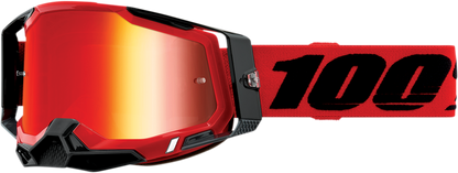 100% Racecraft 2 Goggles - Red - Red Mirror 50010-00003 - Howling Moto